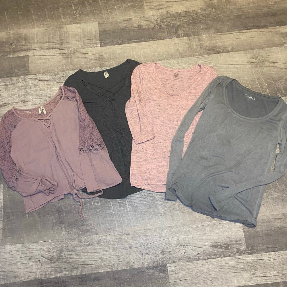 Lot of 4 Women’s Tops/Blouses - Size Small/Medium, Mudd, SO Brand